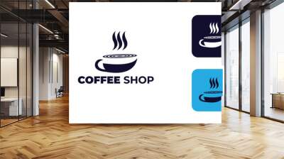 coffee shop logo, cafe logo or for  design mug or cup your brand Wall mural