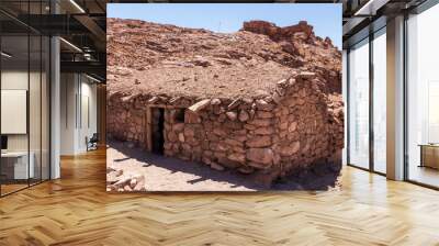 Jere Chile. 11-01-2019. Old traditional house in Jere Valley near San Pedro de Atacama in Chile. Wall mural