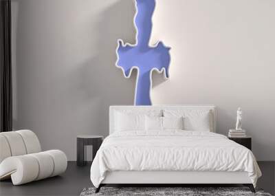 Christian cross. Religion concept illustration. 3D render Wall mural