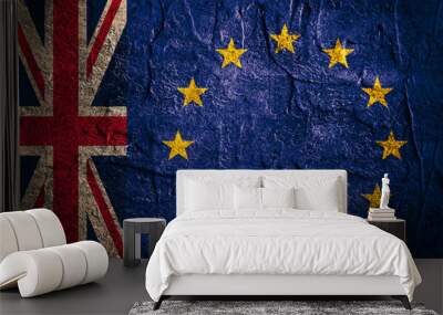 Politic relationship between Europe Union and Great Britain. Brexit Wall mural