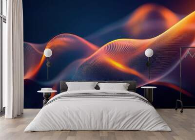 abstract organic lines flowing shapes elegant wallpaper background modern digital art Wall mural