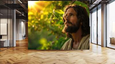 Jesus and the fig tree A metaphor of faith and fruitfulness Wall mural