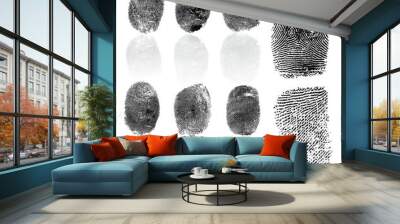 Set of fingerprints, vector illustration Wall mural