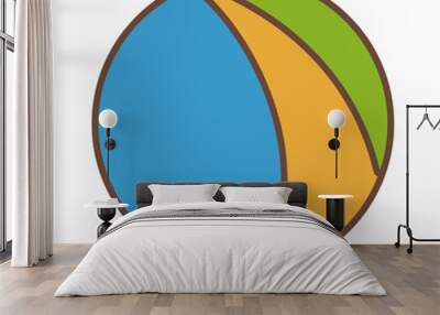 beach ball colors funny plastic icon Wall mural