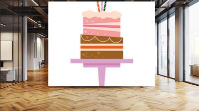 birthday cake in stand Wall mural