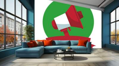 Bullhorn advertising symbol Wall mural