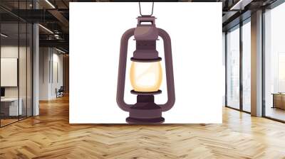 camping lantern icon, flat design Wall mural