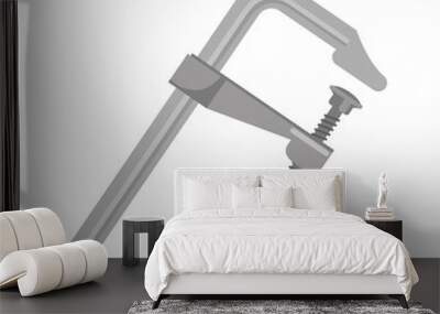 clamp tool flat style icon Wall mural