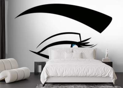 cute female eye look vision design vector illustration Wall mural