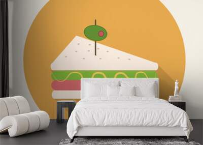 design of sandwich, vector illustration Wall mural