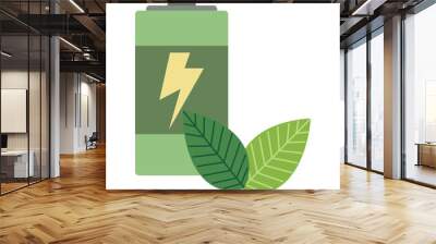 eco energy battery icon Wall mural