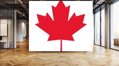 flat design canada flag maple leaf icon vector illustration Wall mural