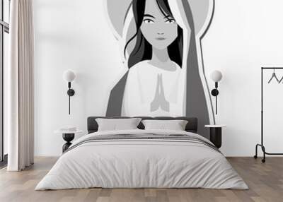 flat design holy virgin mary icon vector illustration Wall mural