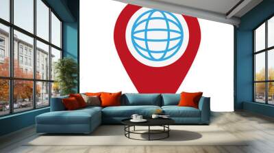 global sphere location pin Wall mural