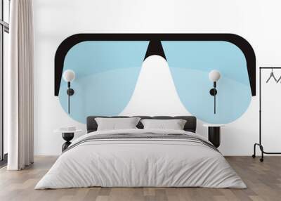 goggles protection glasses isolated icon Wall mural