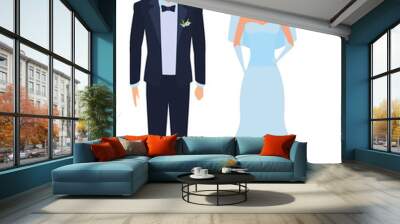 groom and bride Wall mural