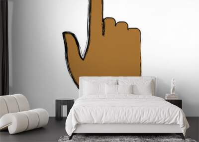 human hand pointing finger touch concept Wall mural