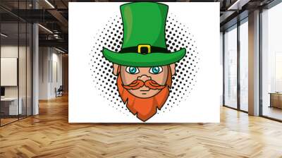 Irish elf face cartoon Wall mural