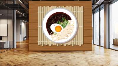 jajangmyeon delicious in table Wall mural