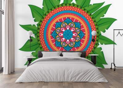 Mandala indian emblem Wall mural