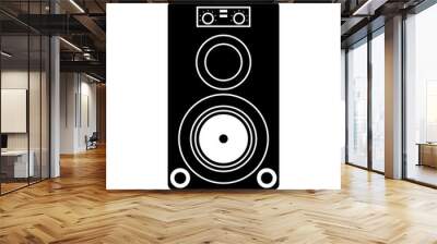 musical speaker audio stereo pictogram vector illustration eps 10 Wall mural