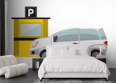 parking toll booth design Wall mural