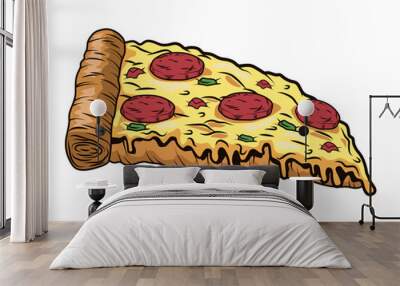 pizza pop art style Wall mural