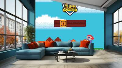 Retro videogame  arcade card background Wall mural