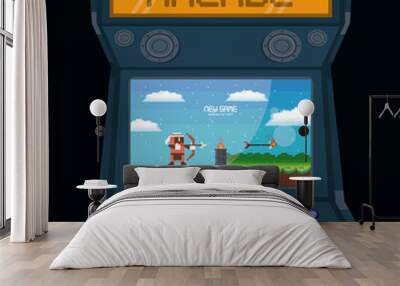 Retro videogame  arcade machine card Wall mural