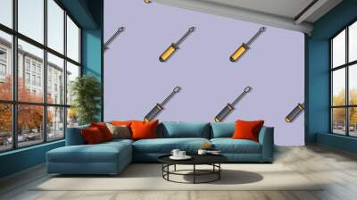 Screwdrivers pattern background Wall mural