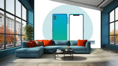 smartphones devices technology digital icons Wall mural