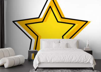 Star shape symbol icon vector illustration graphic design Wall mural