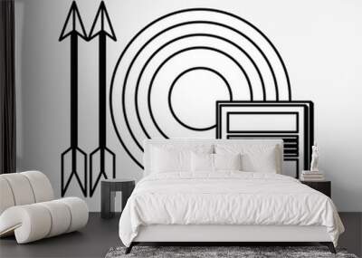 target design. arrow icon. Colorfull illustration, vector graphi Wall mural