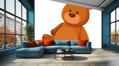 teddy bear toy icon cartoon Wall mural