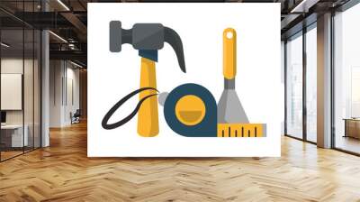 tools set collection workshop icons cartoon Wall mural