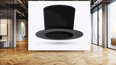 top hat icon. Accessory cloth costume and wear theme. Colorful and isolated design. Vector illustration Wall mural