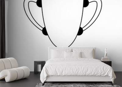 Trophy cup symbol vector illustration graphic design Wall mural