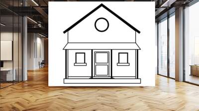 two story house icon image vector illustration design  Wall mural