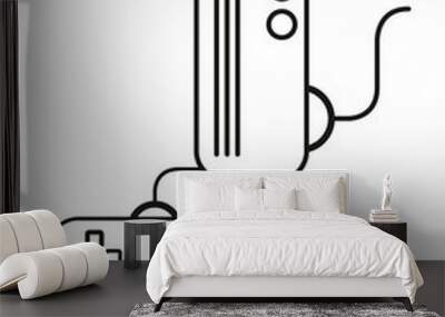 video game console with control icon Wall mural