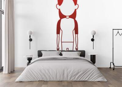 Woman cartoon isolated vector illustration graphic design Wall mural