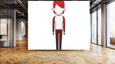 Woman cartoon isolated vector illustration graphic design Wall mural