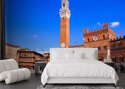 Piazza del Campo in the historic city of Siena, Tuscany, Italy Wall mural