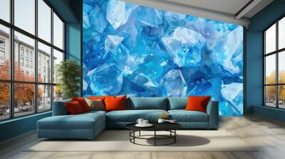 beautiful light blue gemstone background Wall mural