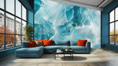 beautiful light blue gemstone background Wall mural