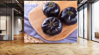 Black or dark purple heirloom tomatoes Wall mural