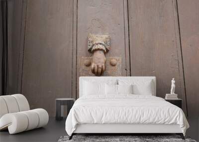 old door handle as a hand Wall mural