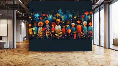 Flat Style Fair Trade Fiesta: National Edition Wall mural