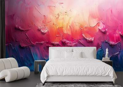 Hand drawn abstract artistic aesthetic oil painting style background Wall mural