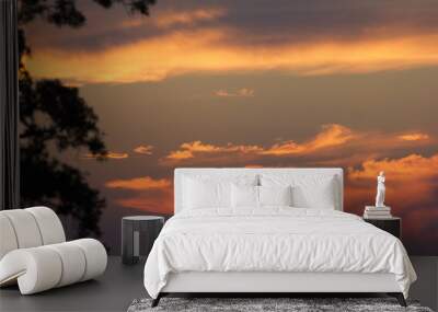 Pink sunrise over Escambia Bay 2 Wall mural