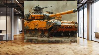 Rolling Thunder Dominate the Battlefield with Mighty Tank Designs for Unyielding Power and Strategic Superiority Wall mural